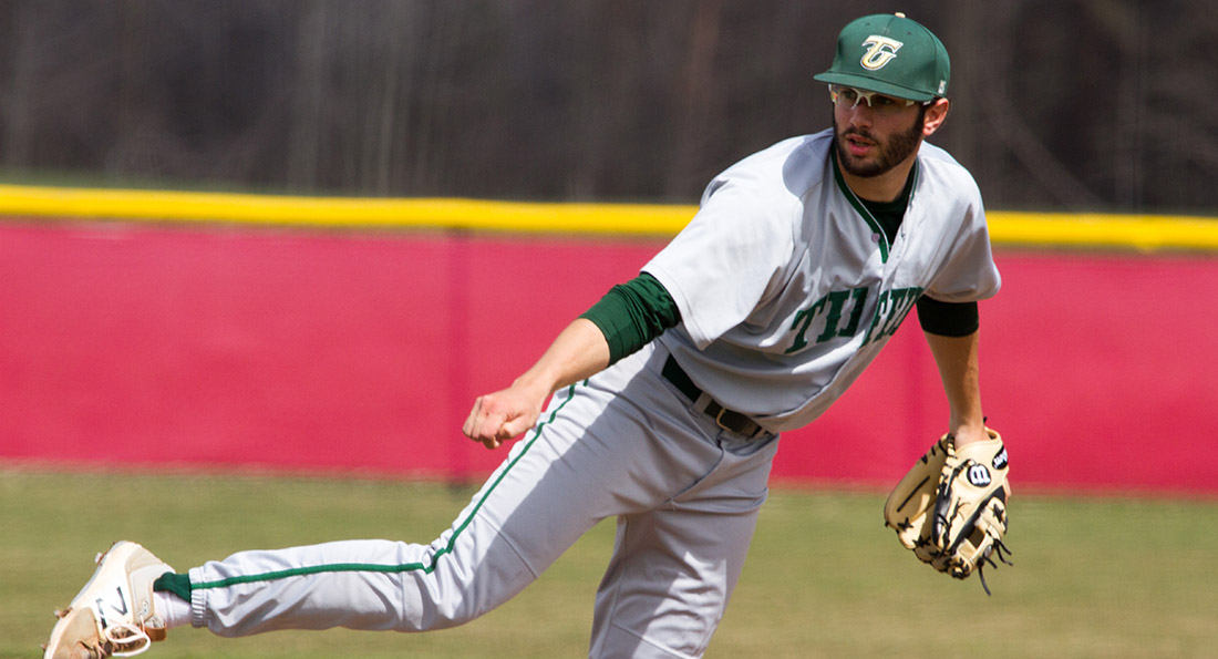 Ricky Krieger pitched 7 1/3 innings for his 5th win of the season, and Tiffin's first ever GLIAC Tournament win.