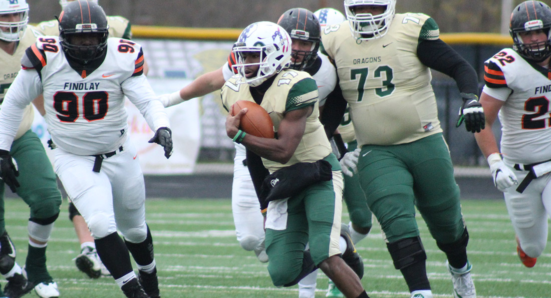 Nick Watson and the Dragons fell in their regular season finale against Findlay 38-16.