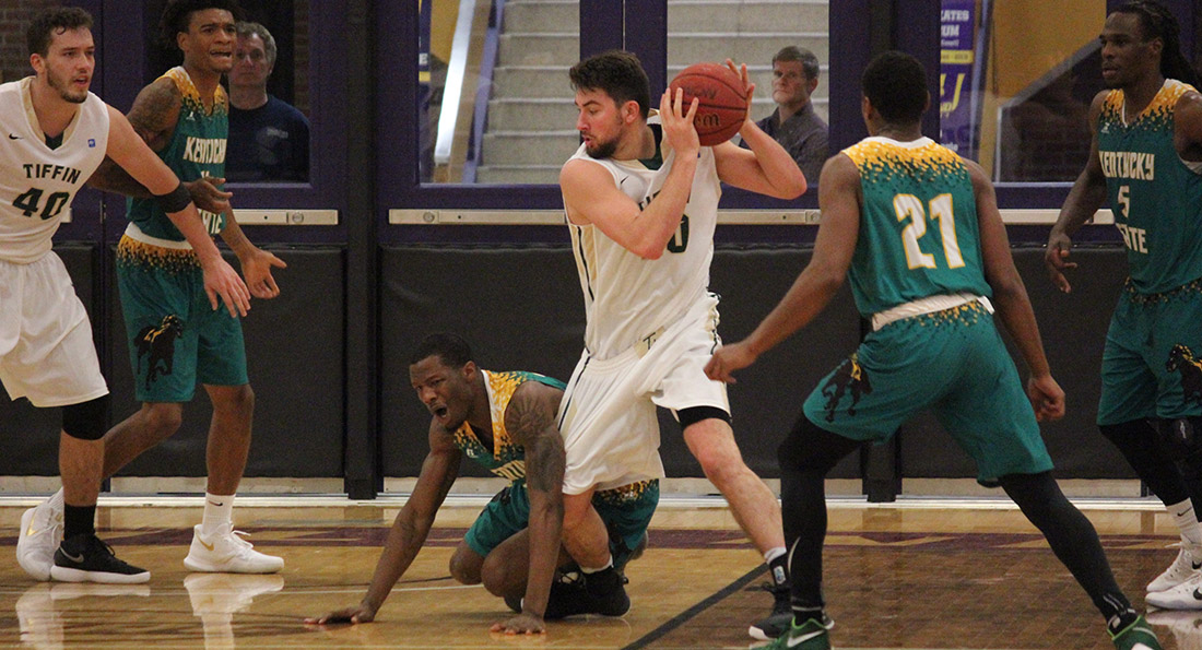 Austin Adams led the Dragons with a double-double against the Thorobreds, posting 29 points and 11 rebounds.