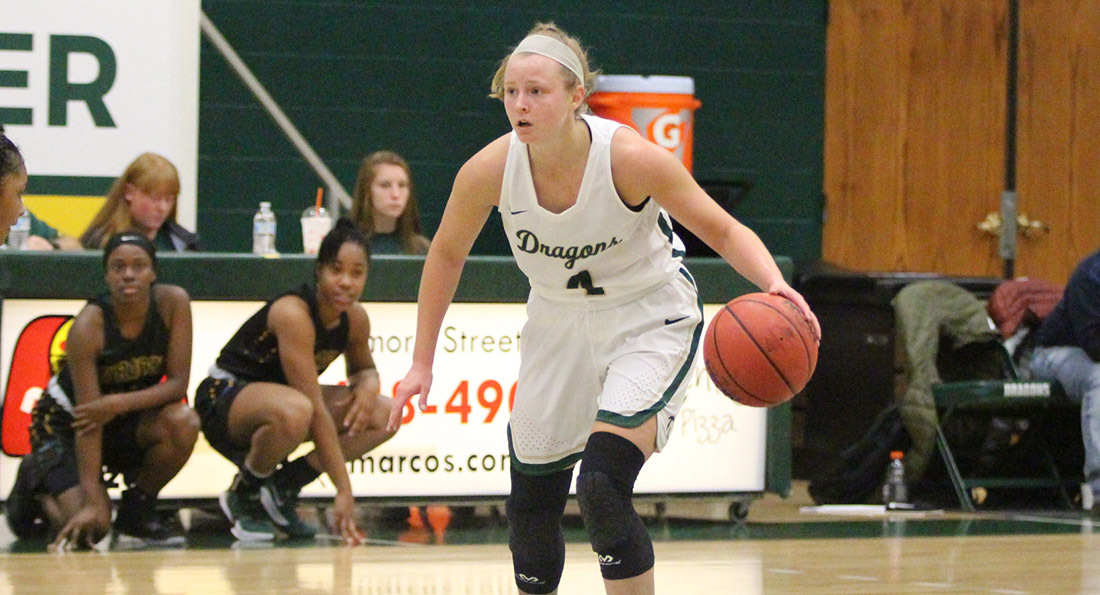 Jessica Chase led the Dragons with 11 points in a loss at Saginaw Valley State.
