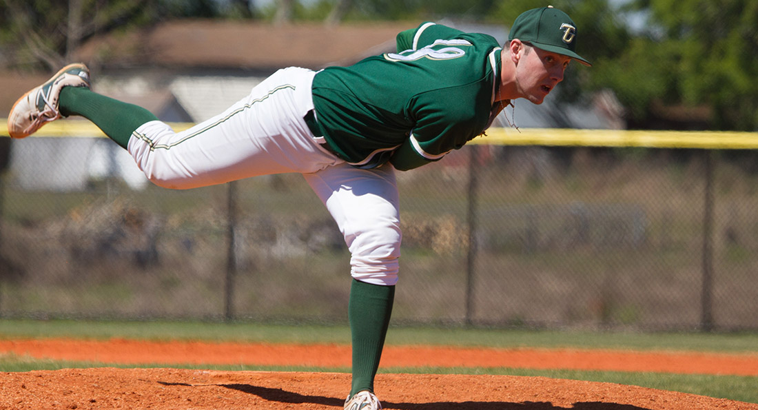 Deylen Miley picked up his third save of the season in Tiffin's 3-2 win over Grand Valley State.