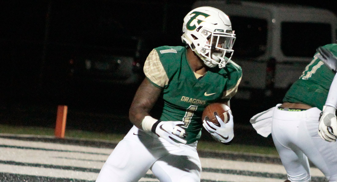 Kyle Brunson had a superb night at Wayne State, rushing for 143 yards in Tiffin's 27-13 win.