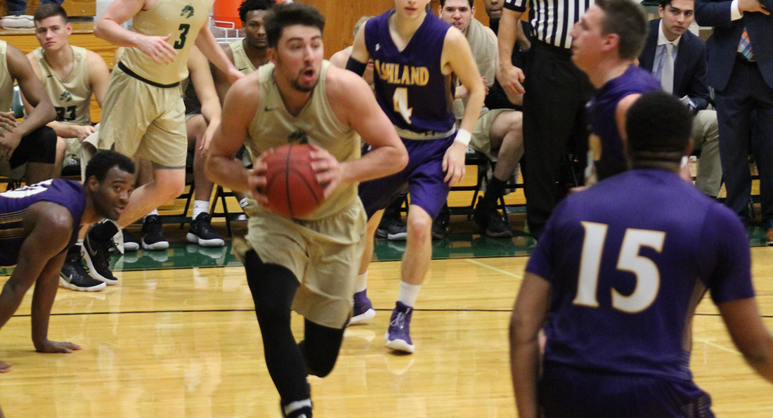 The Dragons fall to 2-8 overall and 0-5 in the GLIAC after narrowly falling 58-54 to Ashland University.