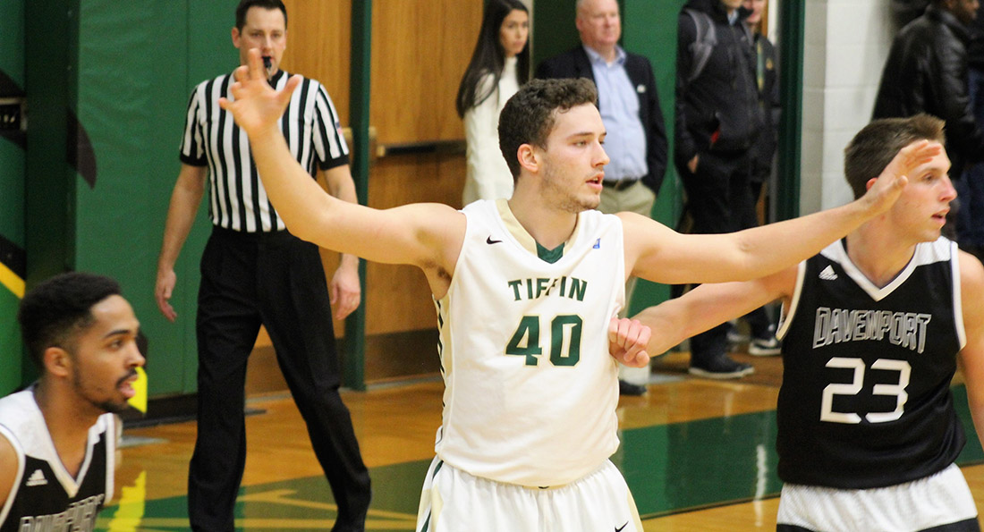 Shane Waldon scored 10 points in Tiffin's loss to Wayne State on 5 of 7 shooting from the field.