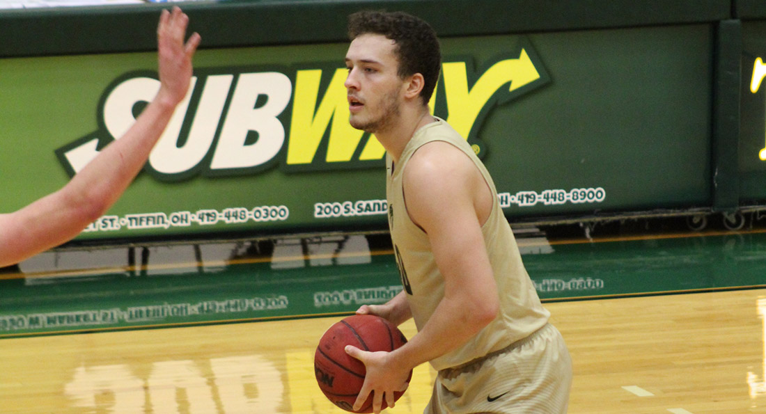 Shane Waldon was a force to be reckoned with in Tiffin's 95-56 win over Lambton College, scoring 21 points on 7 of 13 shooting from the field.