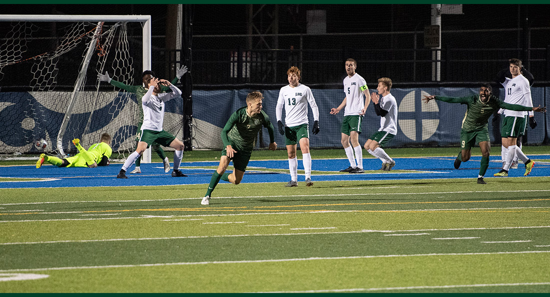 Tiffin University stunned the 4th-ranked Lake Erie Storm 2-1 in the GMAC Semifinals.