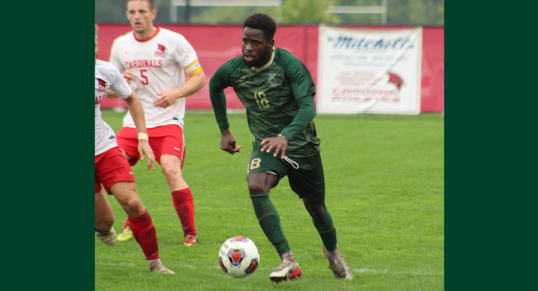 Abdoul Magid Sy had 3 shots on the day for Tiffin in its 0-0 double overtime tie with the Cardinals.