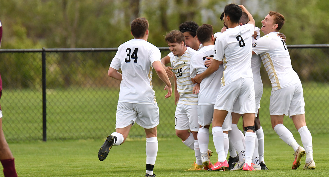 Men's Soccer defeats rival Findlay 4-2 to advance to the semifinals of the GMAC Tournament.