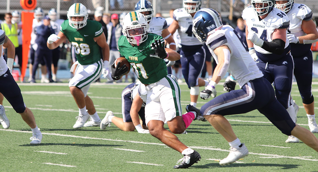 Tiffin University improved to 6-0 with a 35-21 win over Hillsdale.