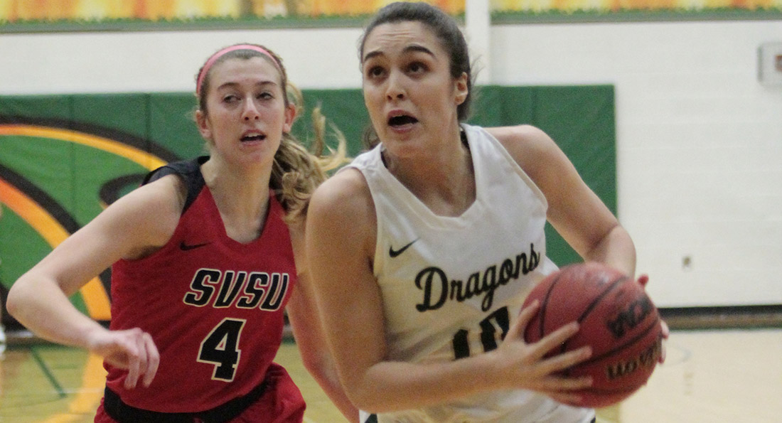 Aida Martin finished with eight points and four rebounds in Tiffin's loss to Saginaw Valley State.