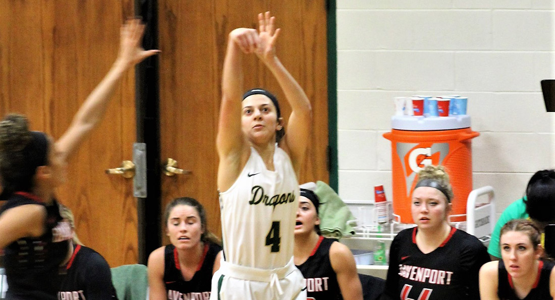 Tiffin freshman, Annie Santucci, scored a game high 16 points for the Dragons.