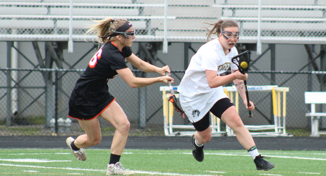 Amie Morrison had 3 goals and an assist in Tiffin's narrow 9-7 loss.