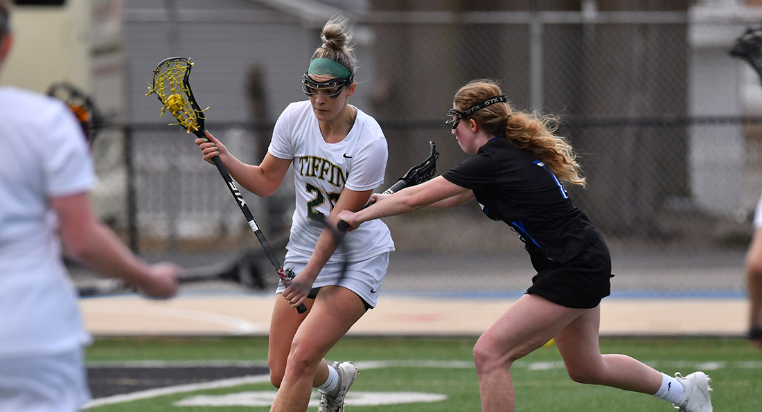 Elle Hamilton scored all the goals in Tiffin's loss to Grand Valley State.