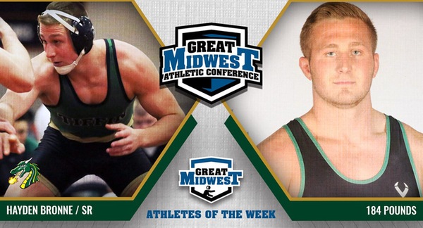 Hayden Bronne was named G-MAC Wrestler of the Week after his performance at the Midwest Classic.