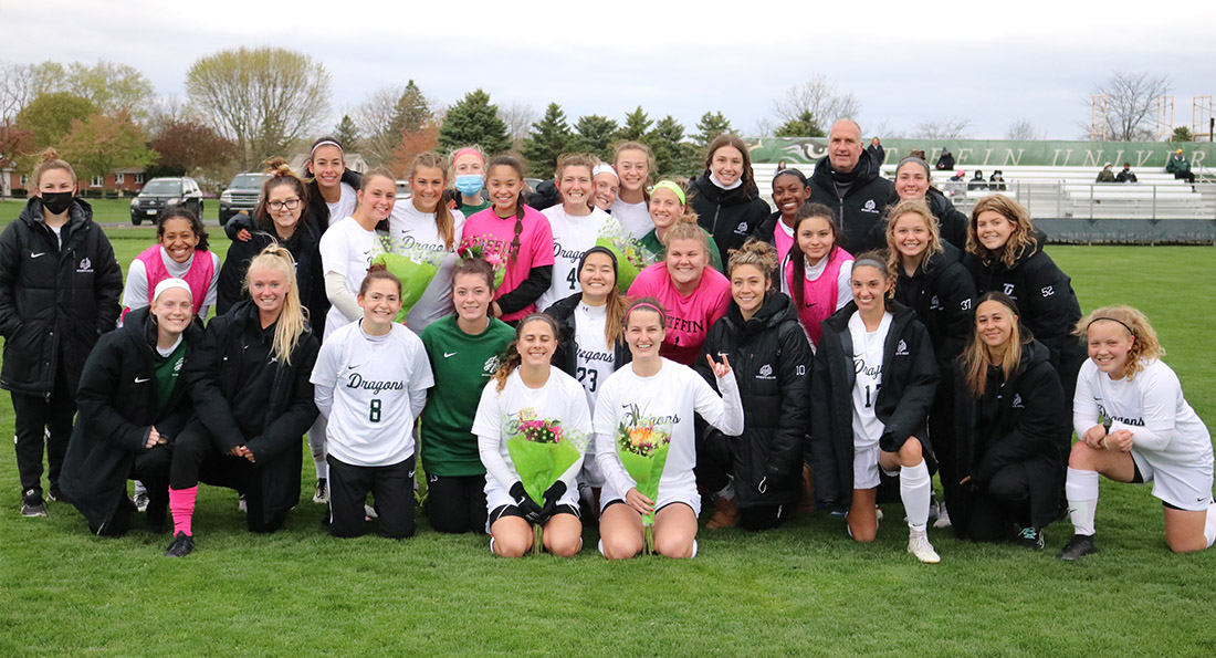 Before the 1-0 win over Lake Erie, the Tiffin women's soccer program honored its six-member senior class.