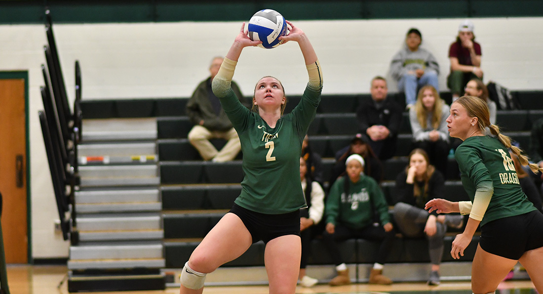 Clare Kwiatkowski had 28 assists and 12 digs in the game against McKendree.