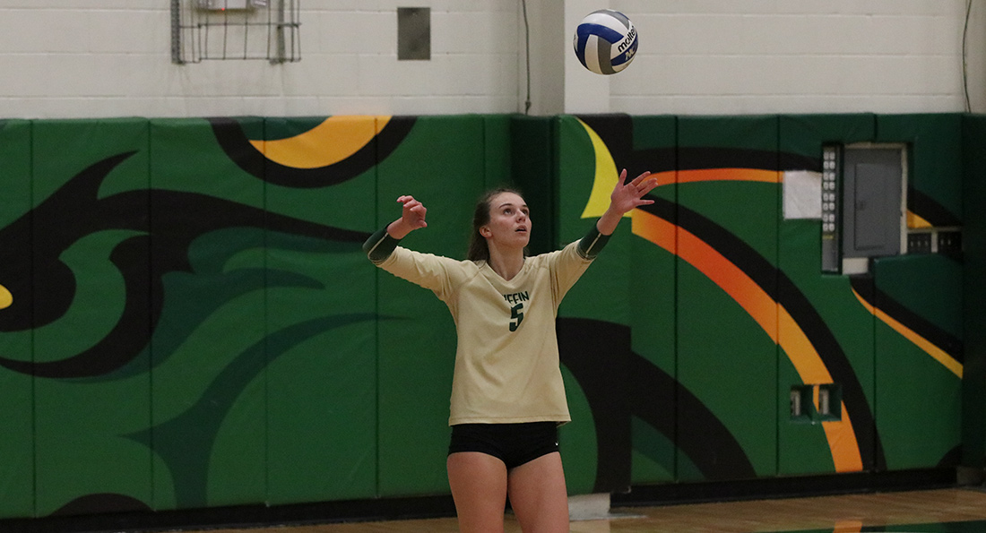 Grace Schreiber led the Dragons in points as they swept the Storm 3-0.