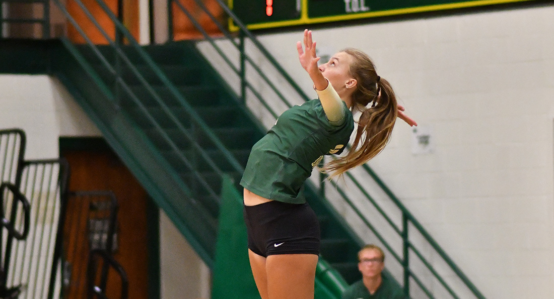 Alivia Rew had six kills, with a .308 hitting percentage, and four block assists in the win against Kentucky Wesleyan.
