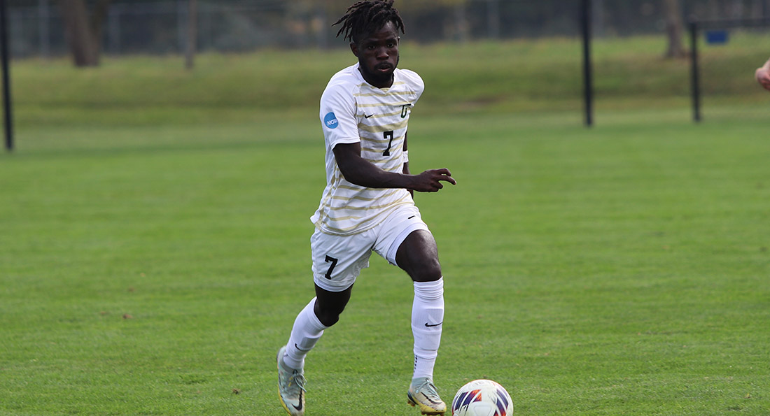 Malvin Gblah scored one of Tiffin's four goals against Ohio Dominican.